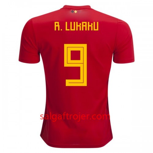 Belgien Fodboldtrøjer R.Lukaku 9 Hjemmebanesæt VM 2018 Belgien Fodboldtrøjer R.Lukaku 9 Hjemmebanesæt VM 2018